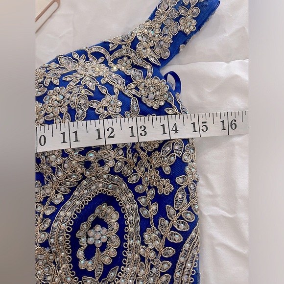 Midnight Blue Beaded Formal Dress (4) - Picture 11 of 14